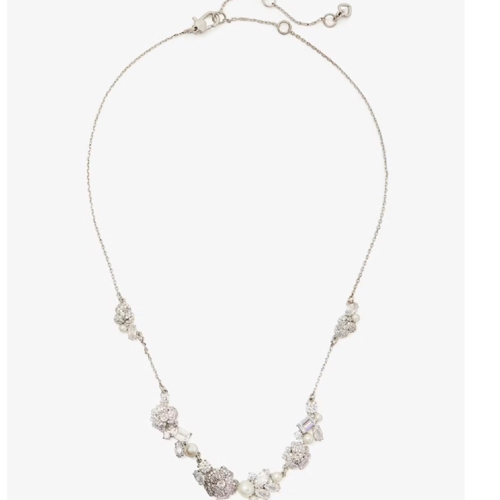 Kate Spade Bouquet Toss Necklace Silver - Picture 6 of 6
